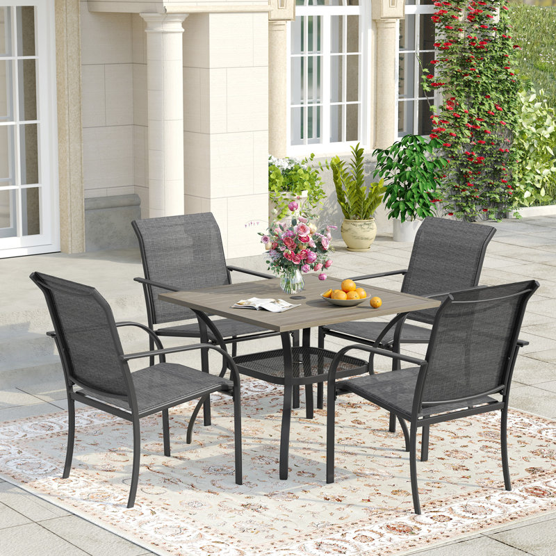 Lavonya 4 - personne 37,8 L extérieur, Bois brossé gris / gris