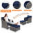 5 Piece Wicker Seating Group with Cushions-120921497