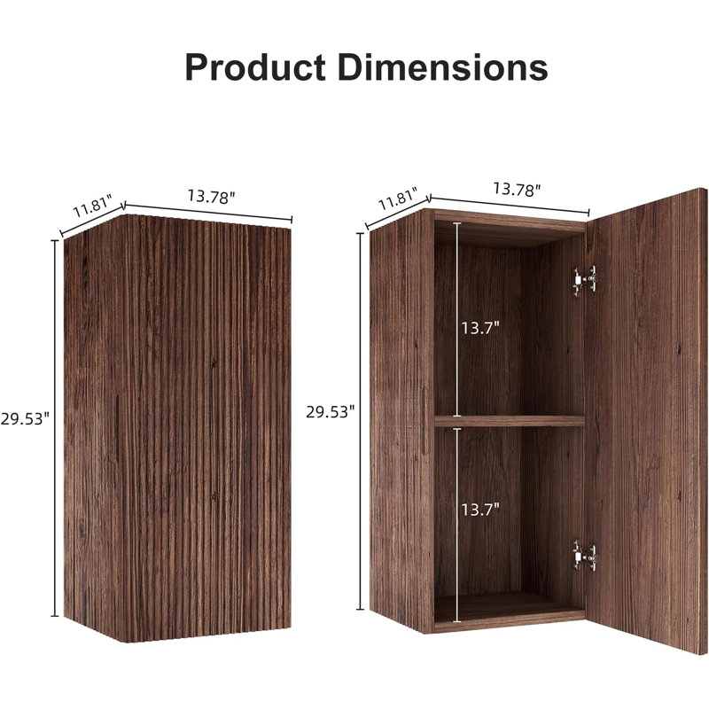 36" Modern Bathroom Vanity with Single Ceramic Basin and 2 Drawers, and 14"Side Cabinet Set