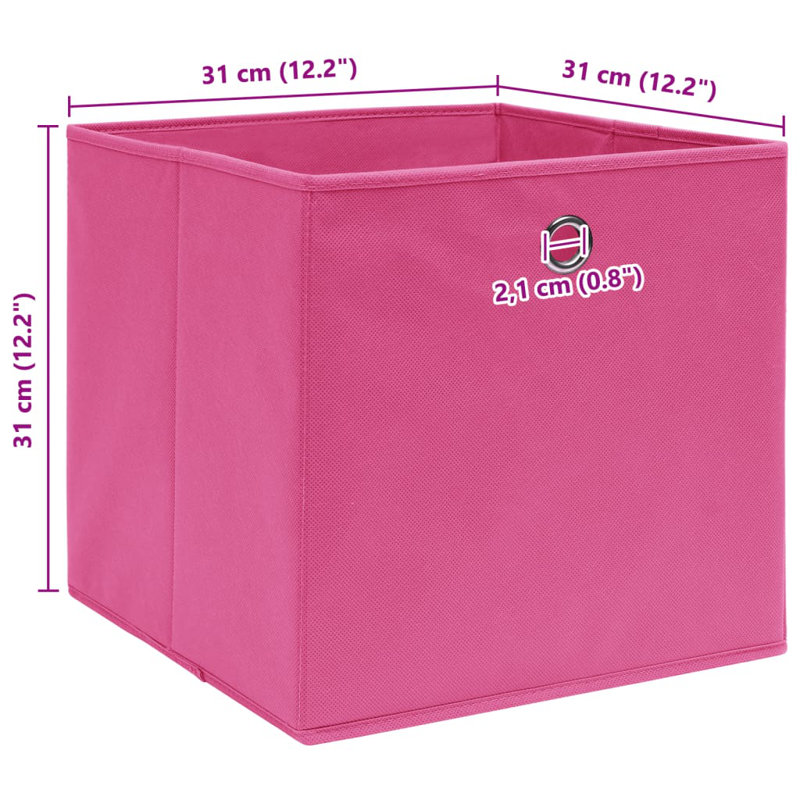 Rebrilliant Fabric Decorative Bin, Pink