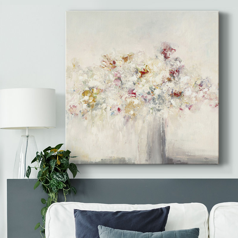 " Pale Floral ", 32" H x 32" W x 1.5" D