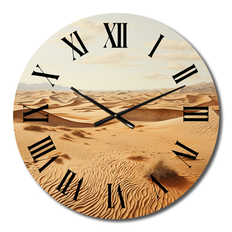 Horloge murale Desert Sand Serenity Pointillism I - Paysages, Moyenne