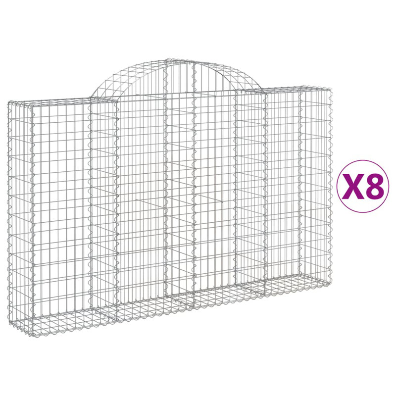 Briceida Silver Galvanised Iron Fencing, 140cm H x 200cm W x 30cm D