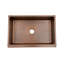 33" Antique Hammered Copper Kitchen Apron Single Basin Sink with Matching Drain, and Accessories