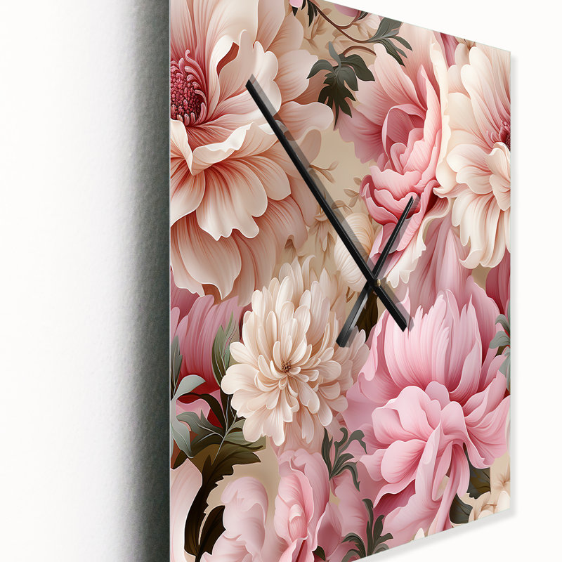 Jancho - Horloge murale florale, Très petit