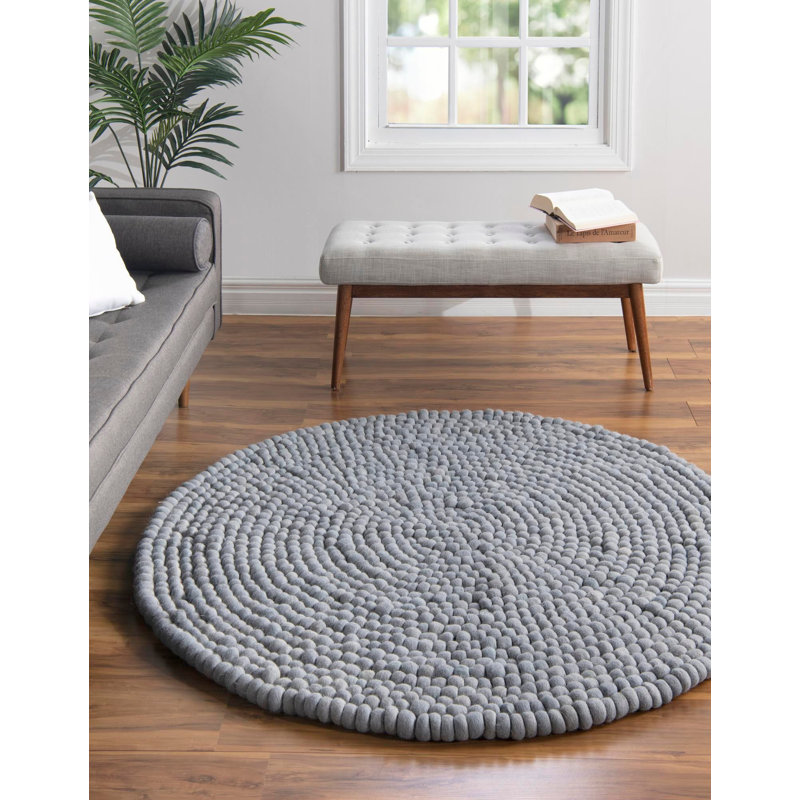 Tapis uni / rayé Rosston, Rond 6 pi 1 po