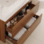 Meuble-lavabo flottant moderne 29,9 po avec plateau en faux marbre et lavabo en céramique Haloren-124006346-124006344