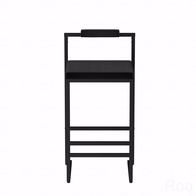 Ensemble de 2 chaises de salle à manger à hauteur de comptoir, tabourets de bar rembourrés en velours moderne avec repose-pieds et dossier