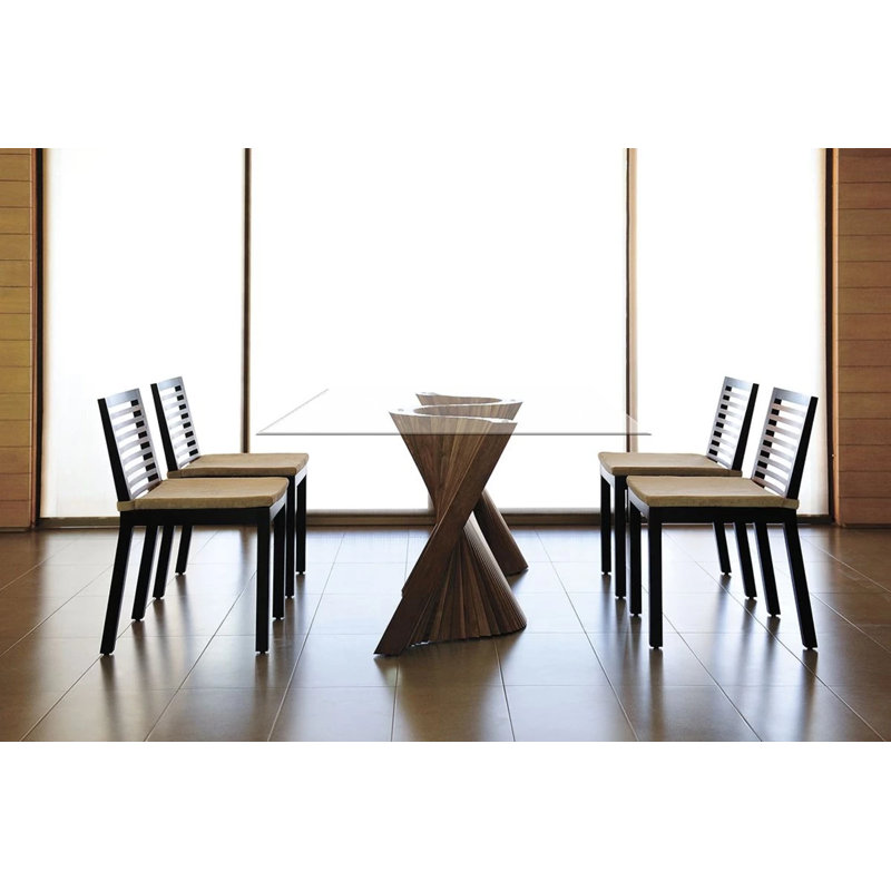 Wave Dining Table, 29.25" H x 118" W x 43.25" D, Brown