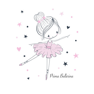 Little Ballerina by MarinaMays - Wrapped Canvas Square Print