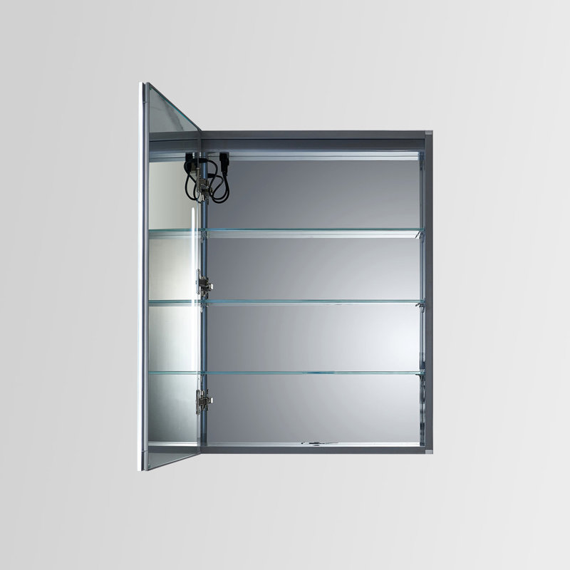 Blossom 24'' x 32'' LED Medicine Cabinet – Left Hinge, Recessed or Surface Mount, Mirror with Defogger, 3-Color Dimmer, Makeup Mirror