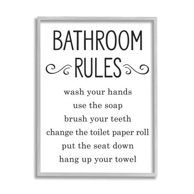 «Minimal Bathroom Rules» signe une bonne hygiène familiale - art textuel