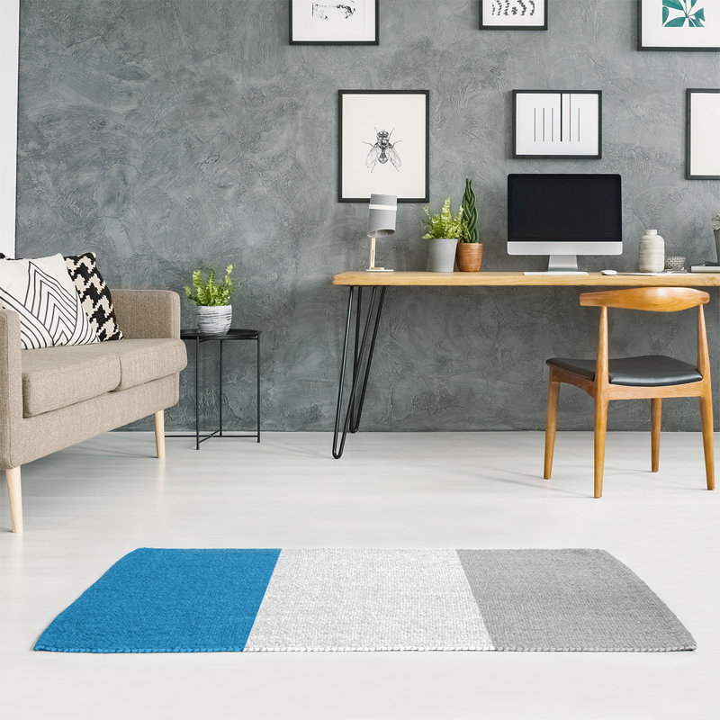Striped Indoor Rug, Rectangle 5' x 7', No