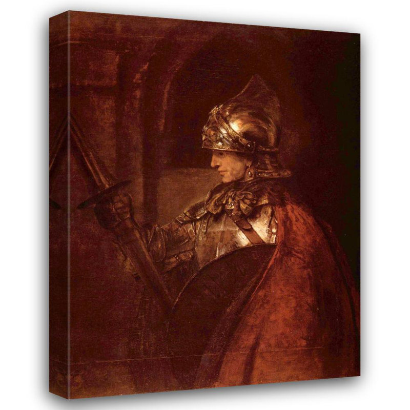 Un homme en armure, H 18 po x l 14 po