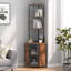 22.2'' Corner Triangle 5 Tier Wine Bar Cabinet With LED Light And USB Charging Port-286757978