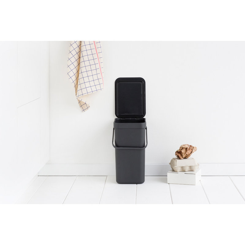 Brabantia Sort & Go 40 Litre Rubbish Bin, Soft Beige, 12 L