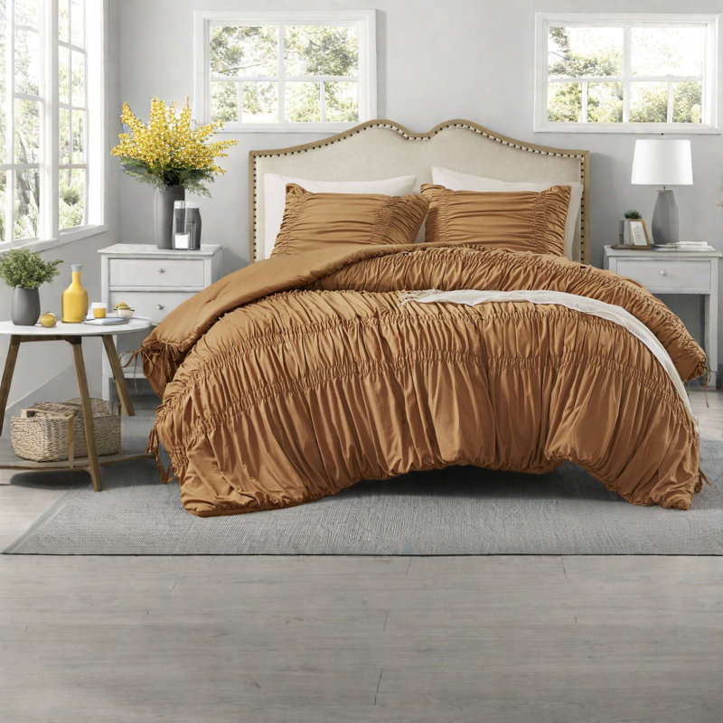 Ensembles de literie pour lit très grand confort ultime, matériau en microfibre, style français romantique pour une détente toute l'année