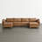 Solena 161.4" W 6-Piece Top Grain Leather Modular Sectional-1928073371