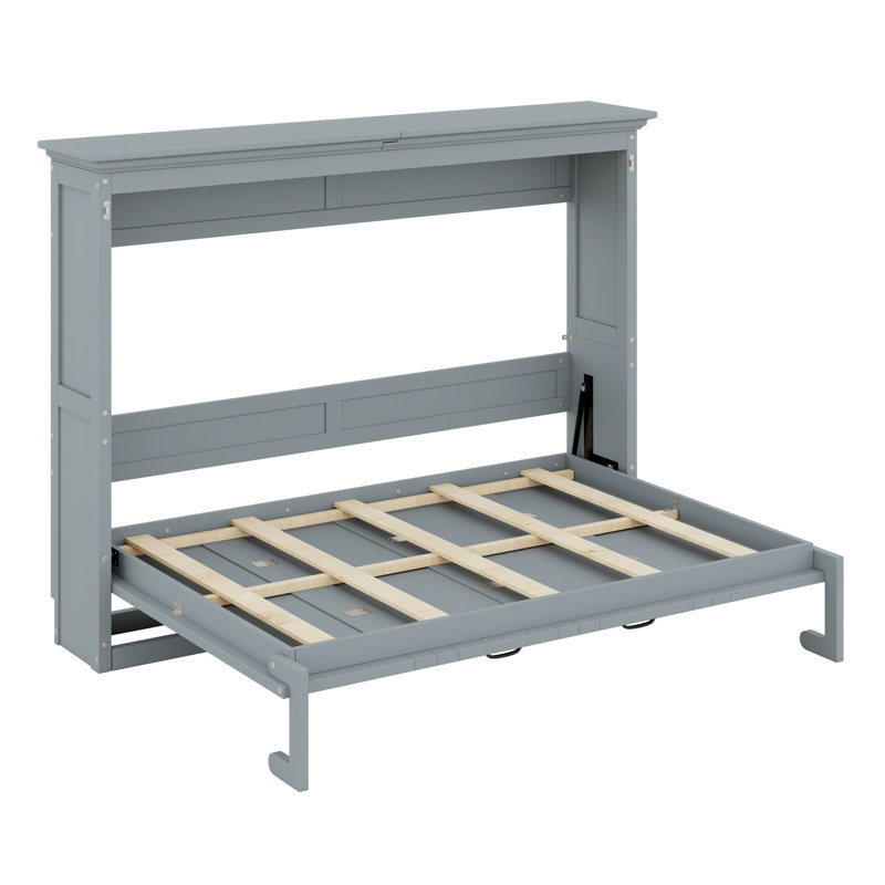 Lit escamotable multifonctionnel pour espaces restreints, Gris