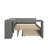 Full-Size Fabric-Upholstered Platform Bed With Shelves, Workstation, Charging Hub, And Trundle-80098231