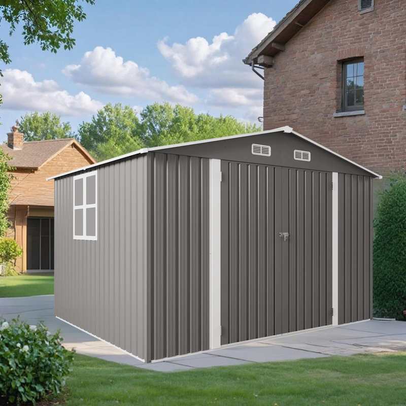 Remise de rangement extérieure avec porte verrouillable, évent et fenêtre