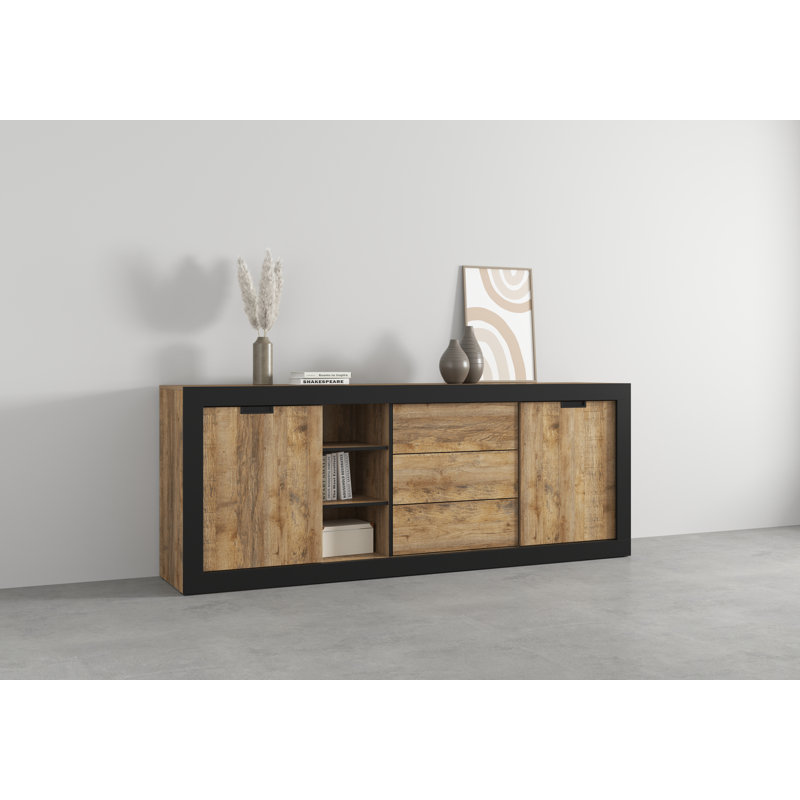 Anneth 220cm W 2 - Drawer Chest of Drawers