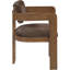 Chaise rembourrée en velours brun Gervais-1870696429-1870696410