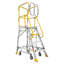 4-Step Aluminum Rolling Platform Ladder with 375 lbs Load Capacity
