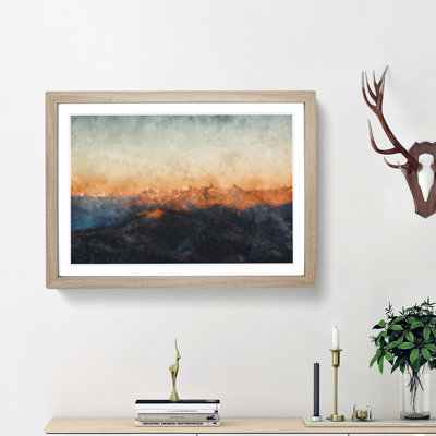 The Zillertal Alps in Italy - Picture Frame Painting Print