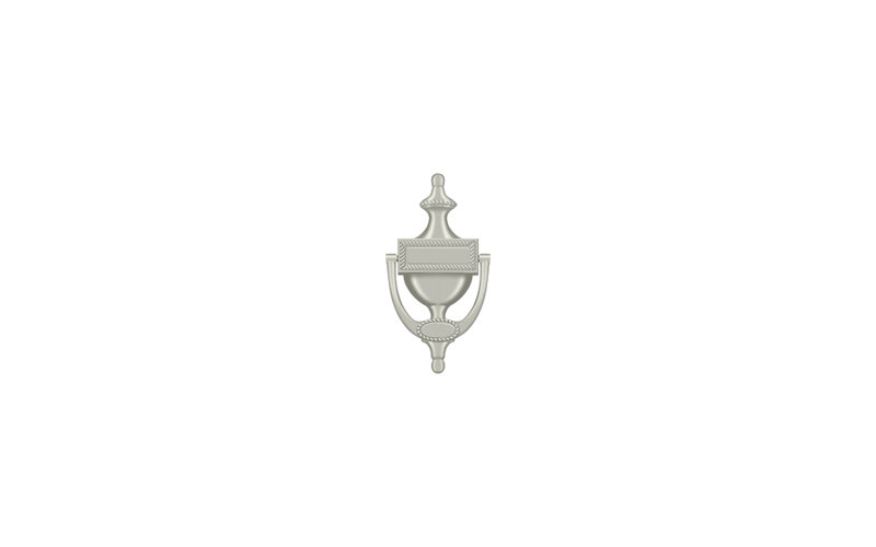 Victorian Brass Door Knocker, Brushed Nickel