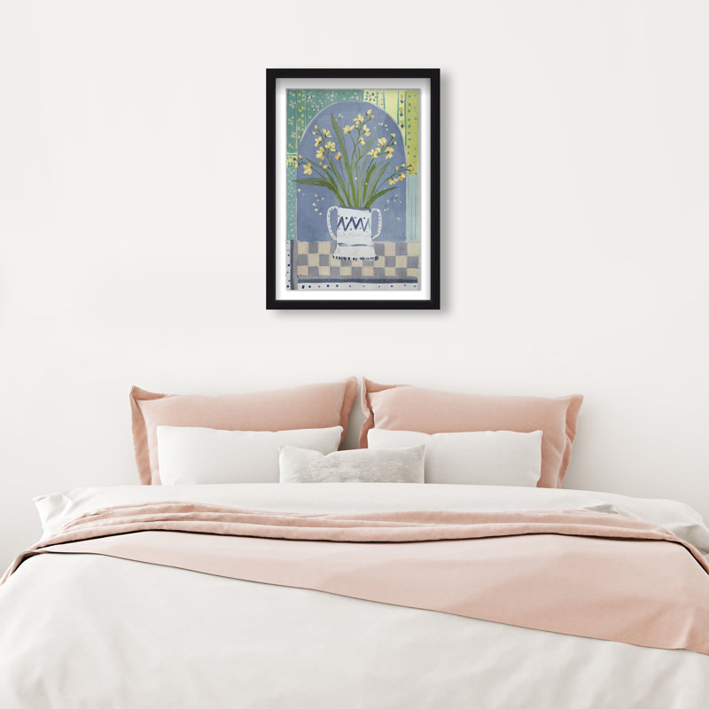 Daylilies in a Vase Shadowbox Floral & Botanical Print by Oliver Gal, Black Frame, 10 x 15, 37.5"H x 25.5"W, Black Shadowbox
