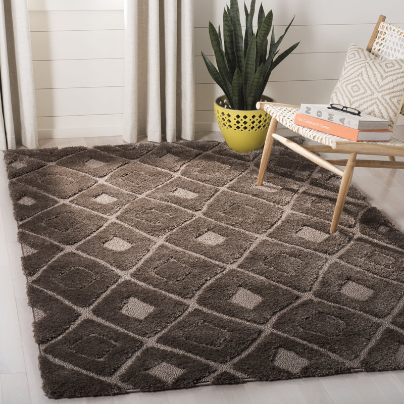 Ashburnham Olympia Shag Performance Geometric Rug, Rectangle 5'1" x 7'6"