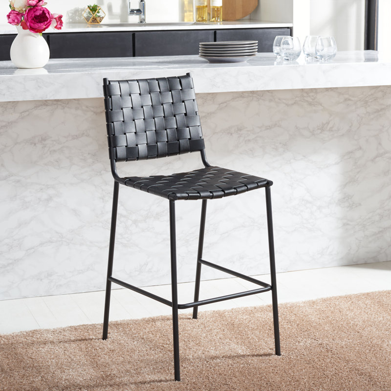 Tabouret de comptoir 26 po Ryland, Noir, Noir