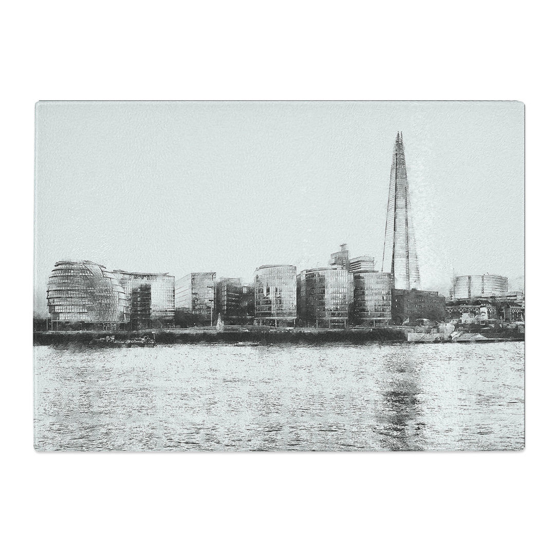 Tempered Glass the Shard and London Skyline Chopping Board