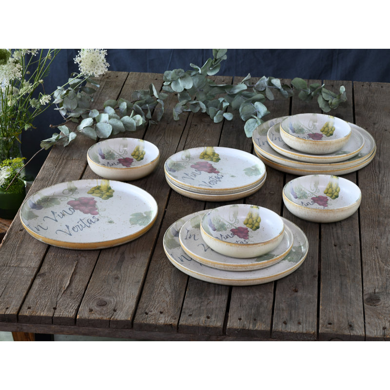Uno Stoneware Dinnerware Set 12 Piece - Service for 4