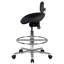 Backed Adjustable Height Ergonomic Stool with Footrest