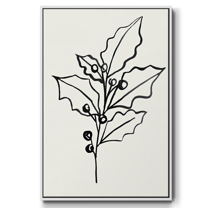 Toile tendue avec châssis Evergreen Ink II, H 37 po x l 25 po x P 1,5 po, Blanc