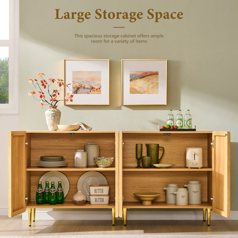Buffet de rangement Bolanos,  2, Naturel