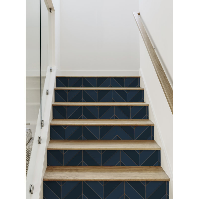 Adhésif décoratif, Bleu marine, H 6,5 po x l 48 po