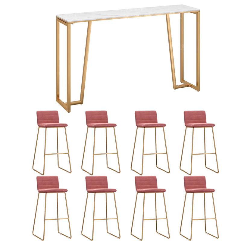 Tabourets et tables de luxe et luxueux, Blanc / Doré, Rose