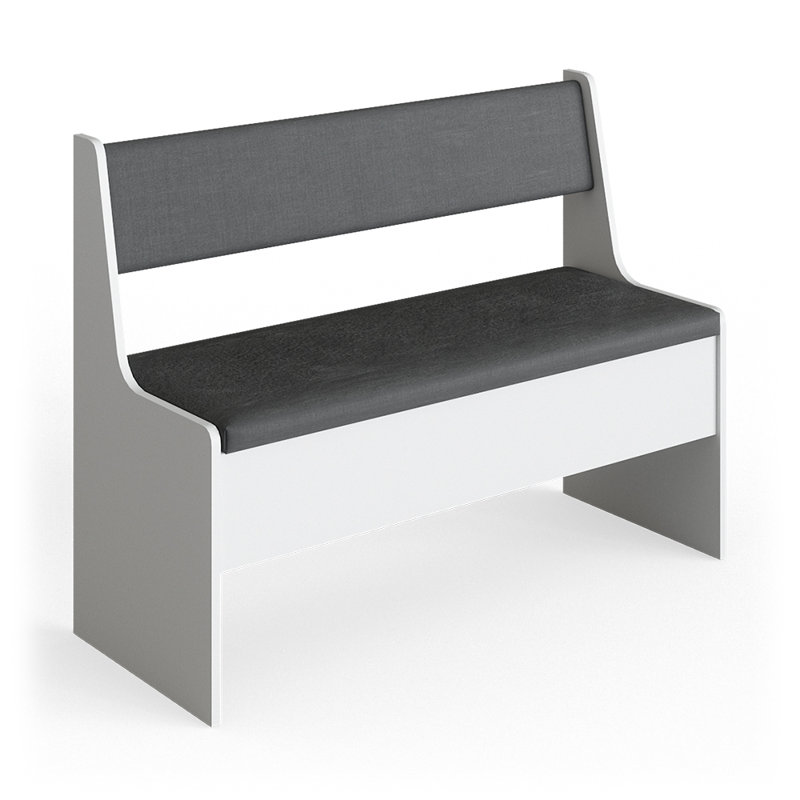 Upholstered Bench, White