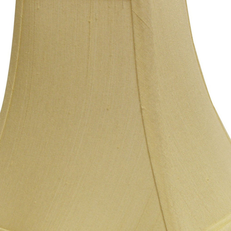 Abat-jour carré 16 "Premium Monay Shantung, Blanc antique, 13" H x 18" W x 18" D