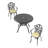 3-Piece Set Of Cast Aluminum Patio Furniture With Beige Cushions-127519569