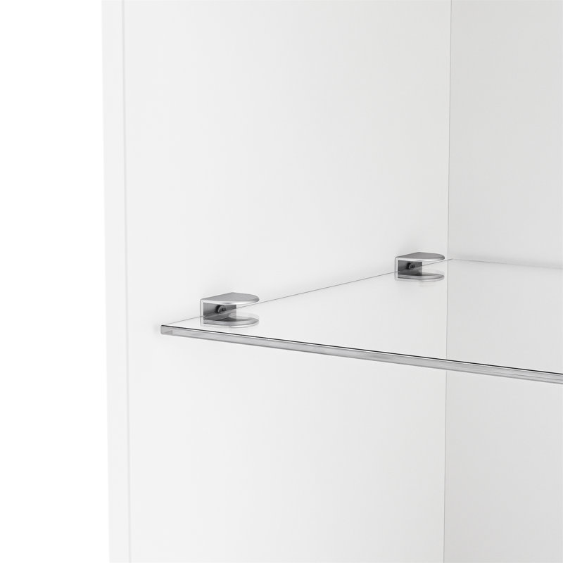 Meuble télé ultrabrillant avec lumières DEL, Blanc