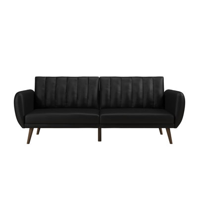 Brittany 81.5'' Vegan Leather Convertible Sofa
