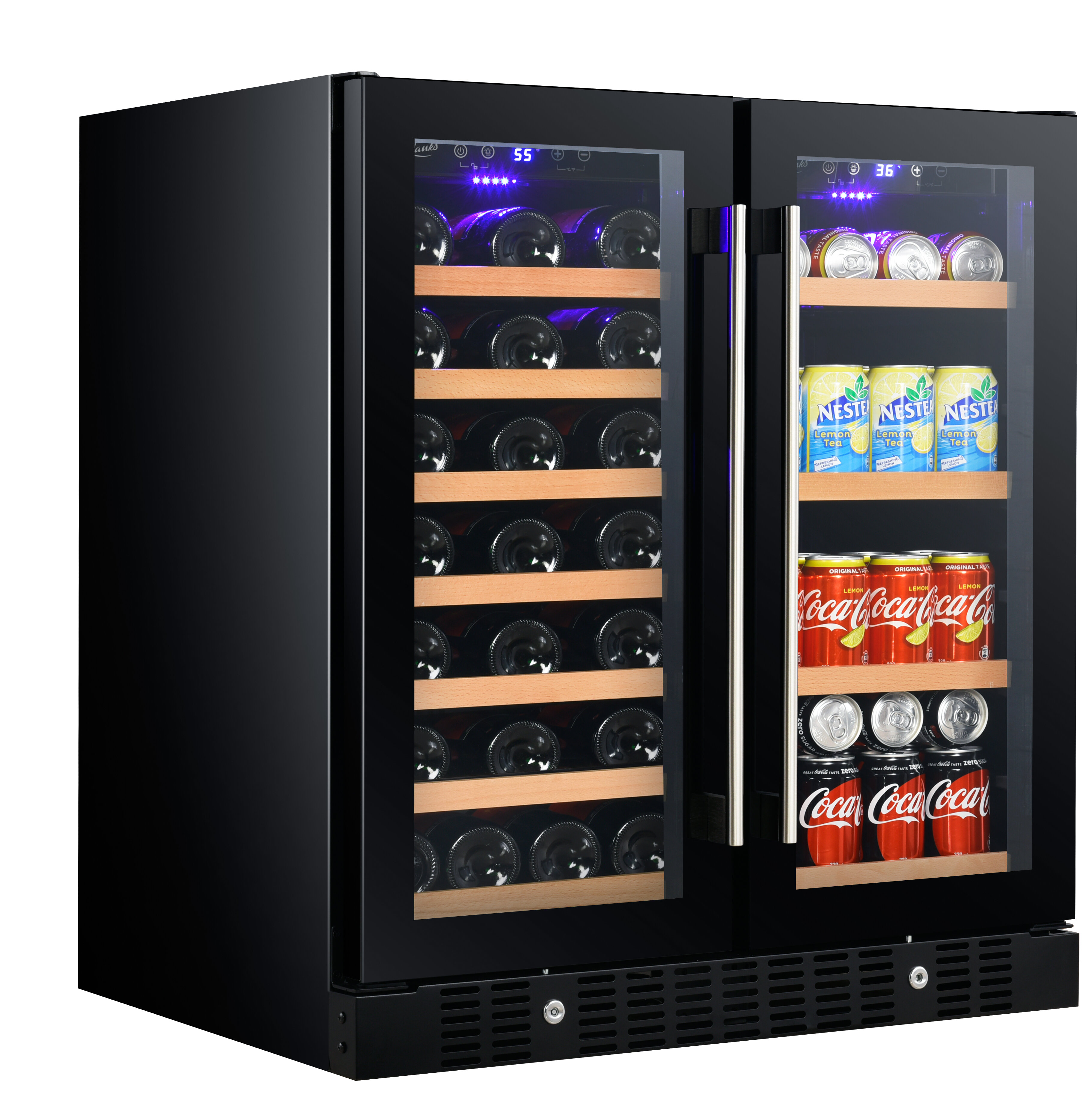 SOTOLA 23.4'' and Can Dual Zone Freestanding Wine & Beverage Refrigerator