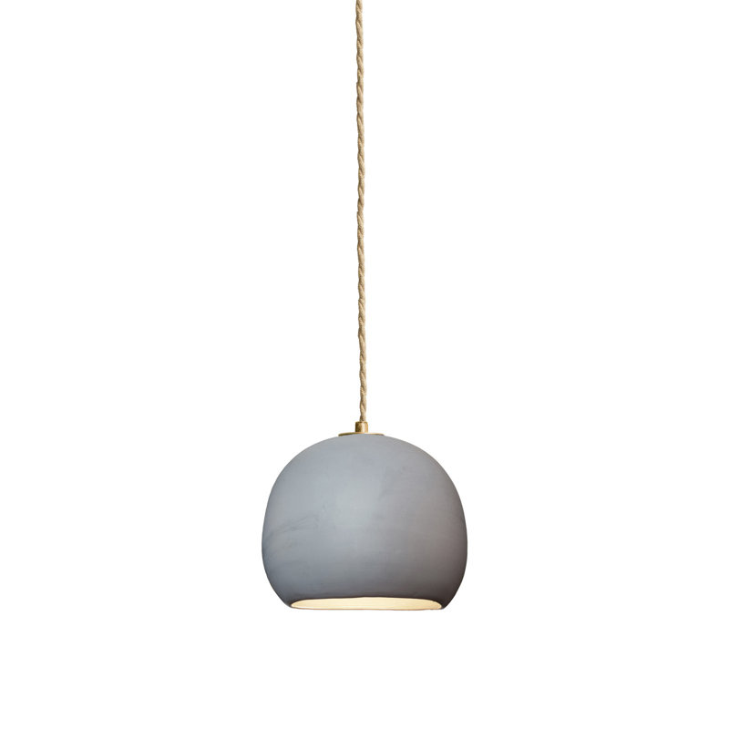 Clay 1 - Light Pendant, Ship, Matte Gray, 4" H x 5" W x 5" D