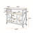 50" Stainless Steel Countertop Kitchen Cart With Spice Rack & Towel Rack-1250298814