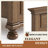 65" H King Size Solid Wood Bed with Roman Column Legs, Light Brown-147832729-151603915