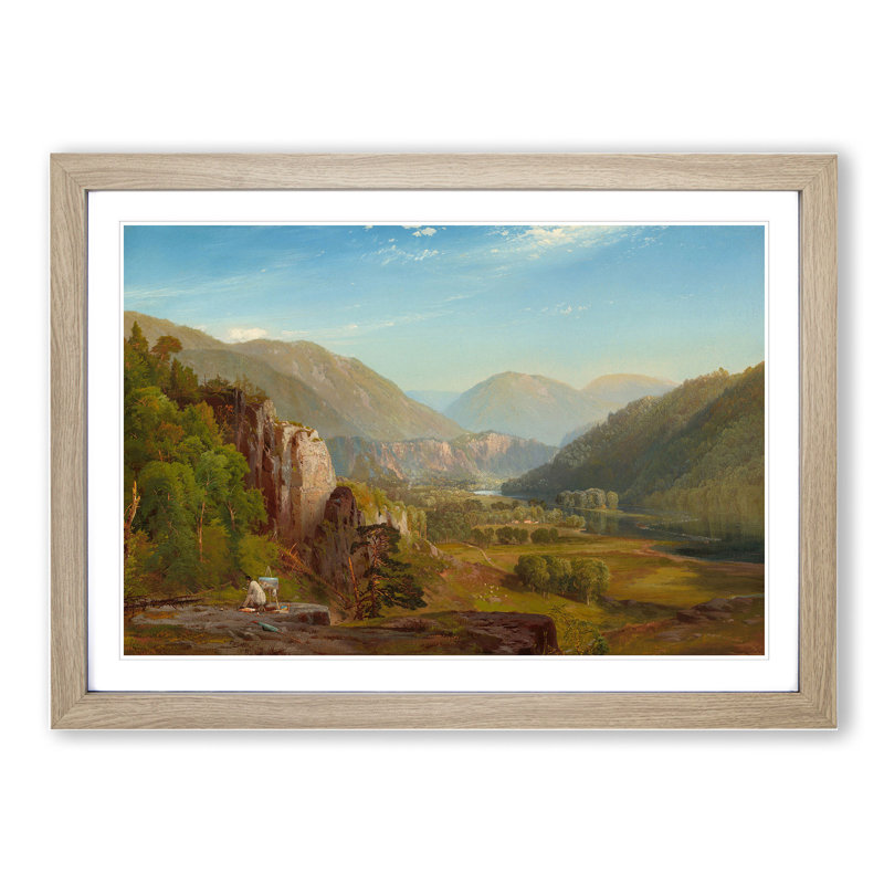 The Juniata by Thomas Moran - Picture Frame Painting, Oak, 36cm H x 48cm W x 2cm D